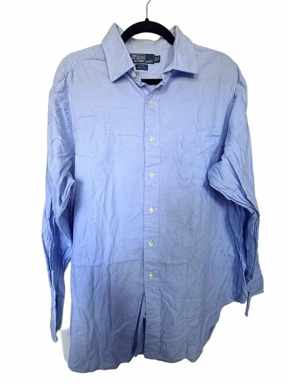 Polo Ralph Lauren Philip Long Sleeve Button Up Shirt Size 17 1/2 34/35 Blue_220